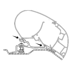 Adapter For Fiat Ducato Built Since 2006/07 For Awnings Dometic Series 2