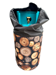 Cover for a 5kg MINI WOOD gas cylinder GalloNero