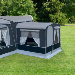 CAMPTECH Brillant Air extension for the Brillant Air awning - kitchen, storage or sleeping space, light grey and dark grey, 10 kg