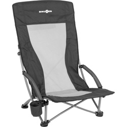 Brunner Highback Camping Chair 100kg, black-gray, polyester