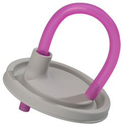 Pokrywka ze słomką do picia jasnoszara TPE 12x18,5cm