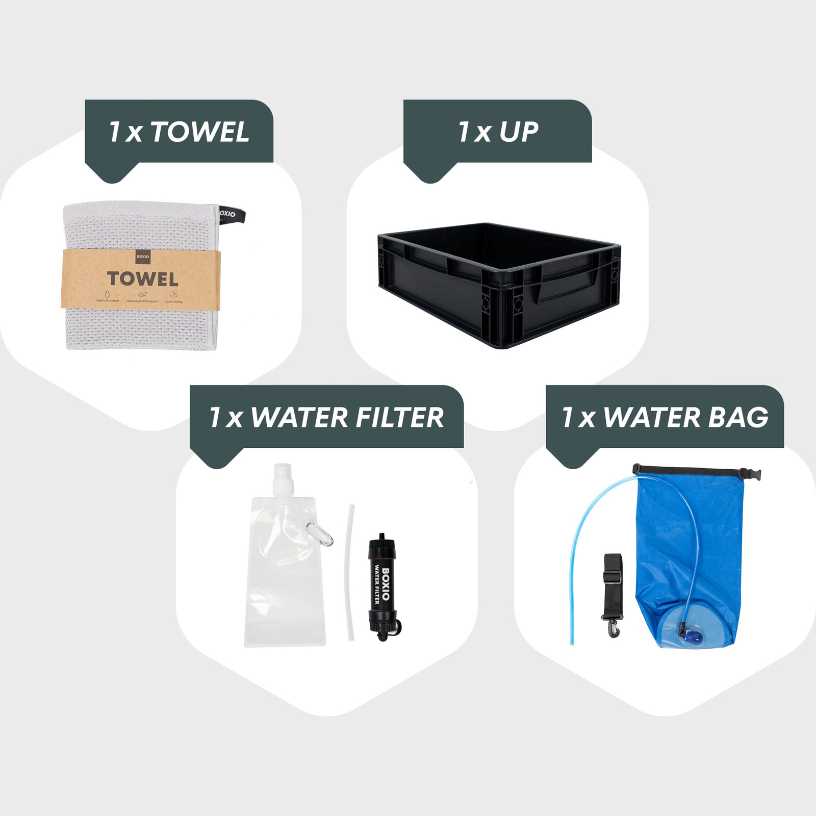 Zestaw BOXIO WASH UP z filtrem i Euroboxą SOLO UP