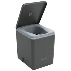 Trelino Evo L toaleta kompostująca separacyjna antracyt, 10 l / 10 l, soft-close, bez wody i chemii