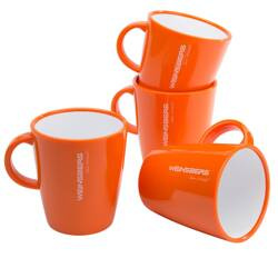 Zestaw 4 sztuk pomarańczowych kubków Resylin Weinsberg