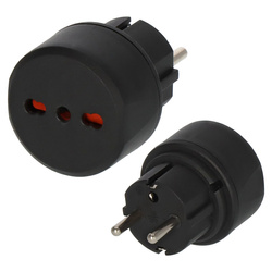 travel plug Schuko/IT