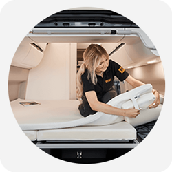 Comfort topper for VW Grand California 600, size 192x155x4,5 cm