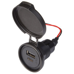 PRO CAR Power USB-C/A Double Socket with Lid IP 54
