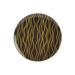 Gimex talerz deserowy żółty z melaminy na kemping trwały porcelanowy efekt