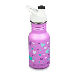 Butelka do picia dla dzieci klean kanteen w serduszka 355 ml