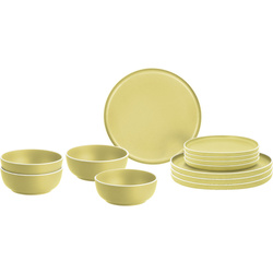 Brunner Melamine Tableware Set Yellow 12-Piece Dolomite