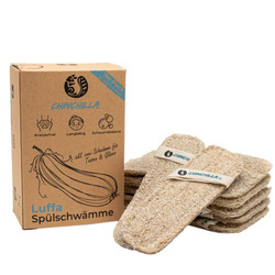 Ekologiczne gąbki do naczyń z luffy i bawełny - 7 sztuk