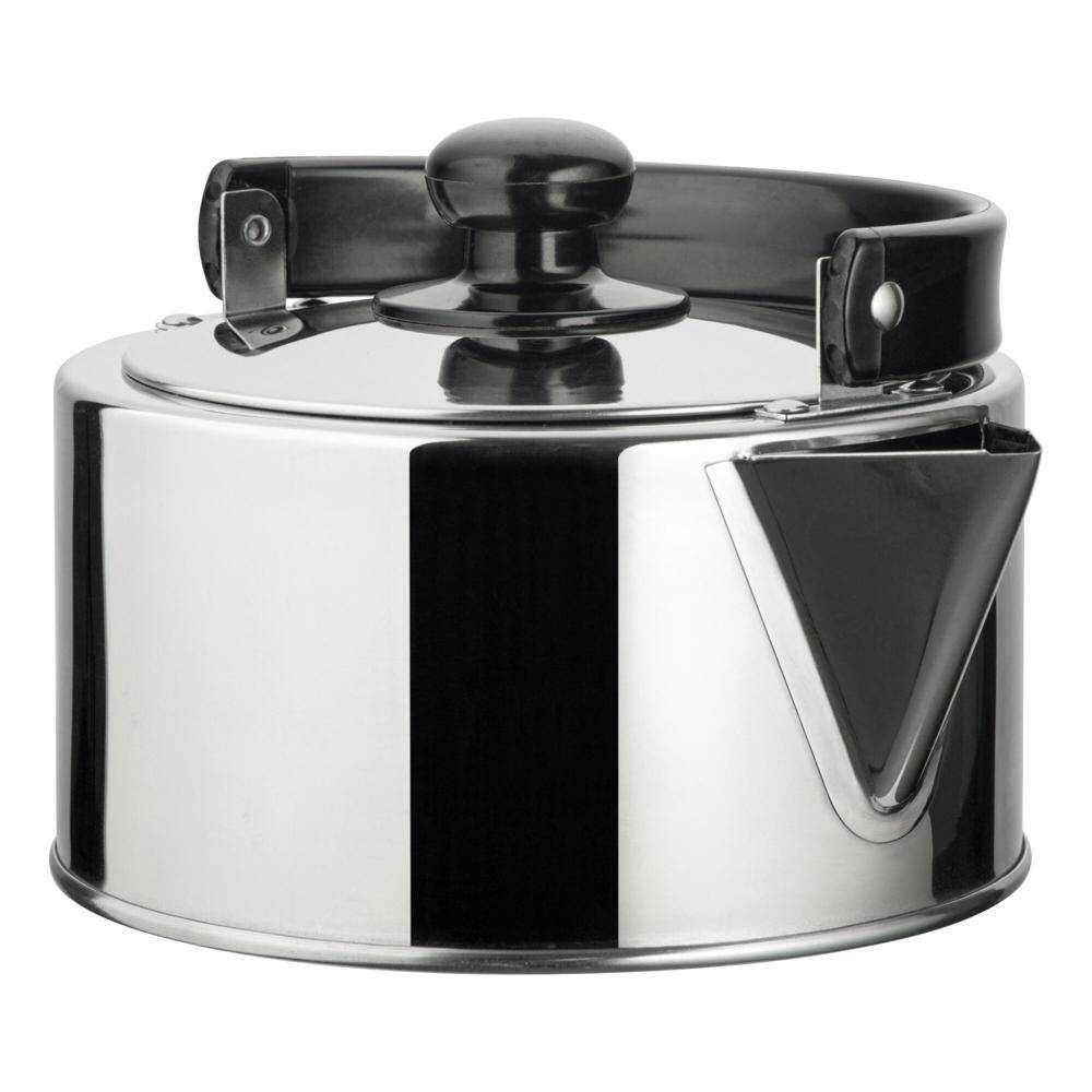 Stainless steel kettle 2.5 l with handle folded