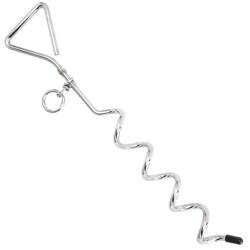 Spiralny kołek z kółkiem do przypięcia smyczy dla psa -