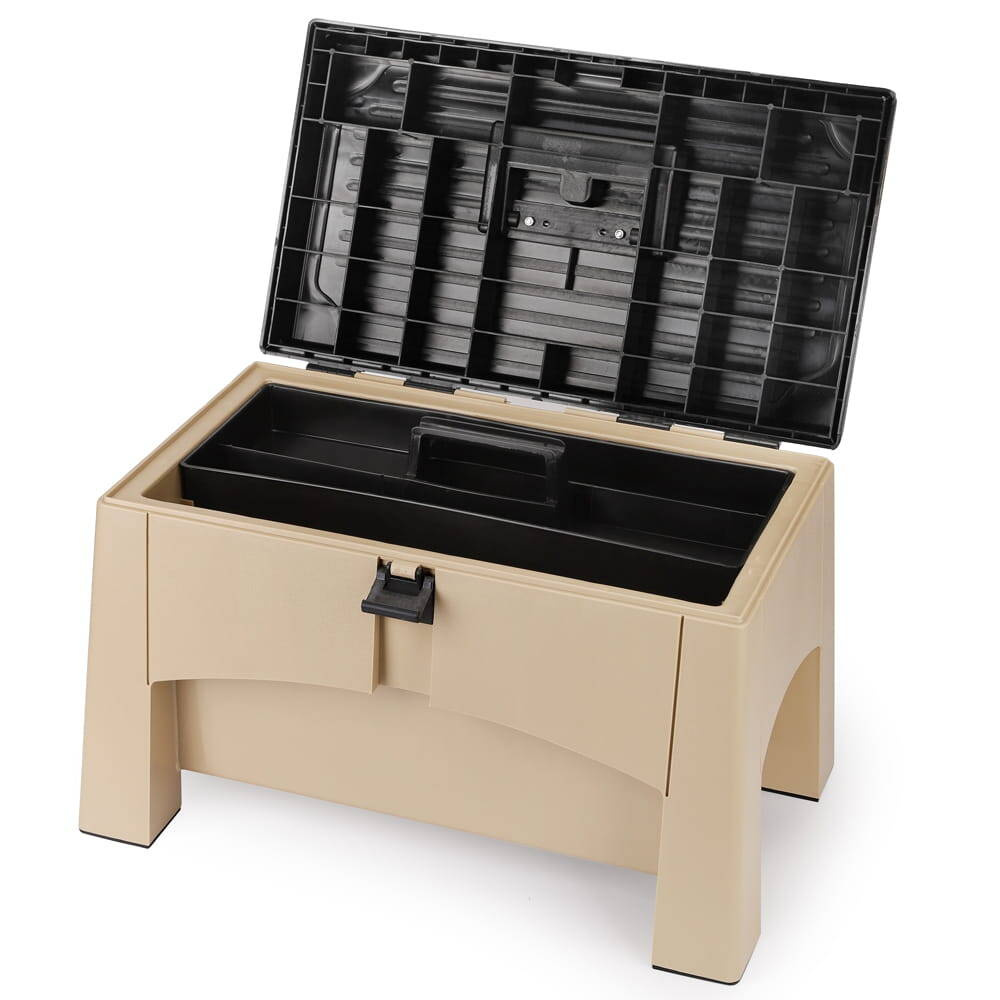 Yolco taboret ze schowkiem ST2 27,6 l, do 200 kg, piaskowy - gdzie się sprawdzi