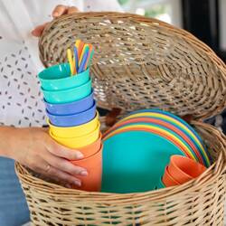 Zestaw stołowy NORA SET LOLLIPOP marki Koziol, wielokolorowy, 16 elementów