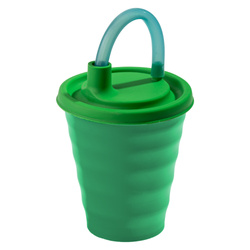 kubek do picia z pokrywką zielony 250ml TPE