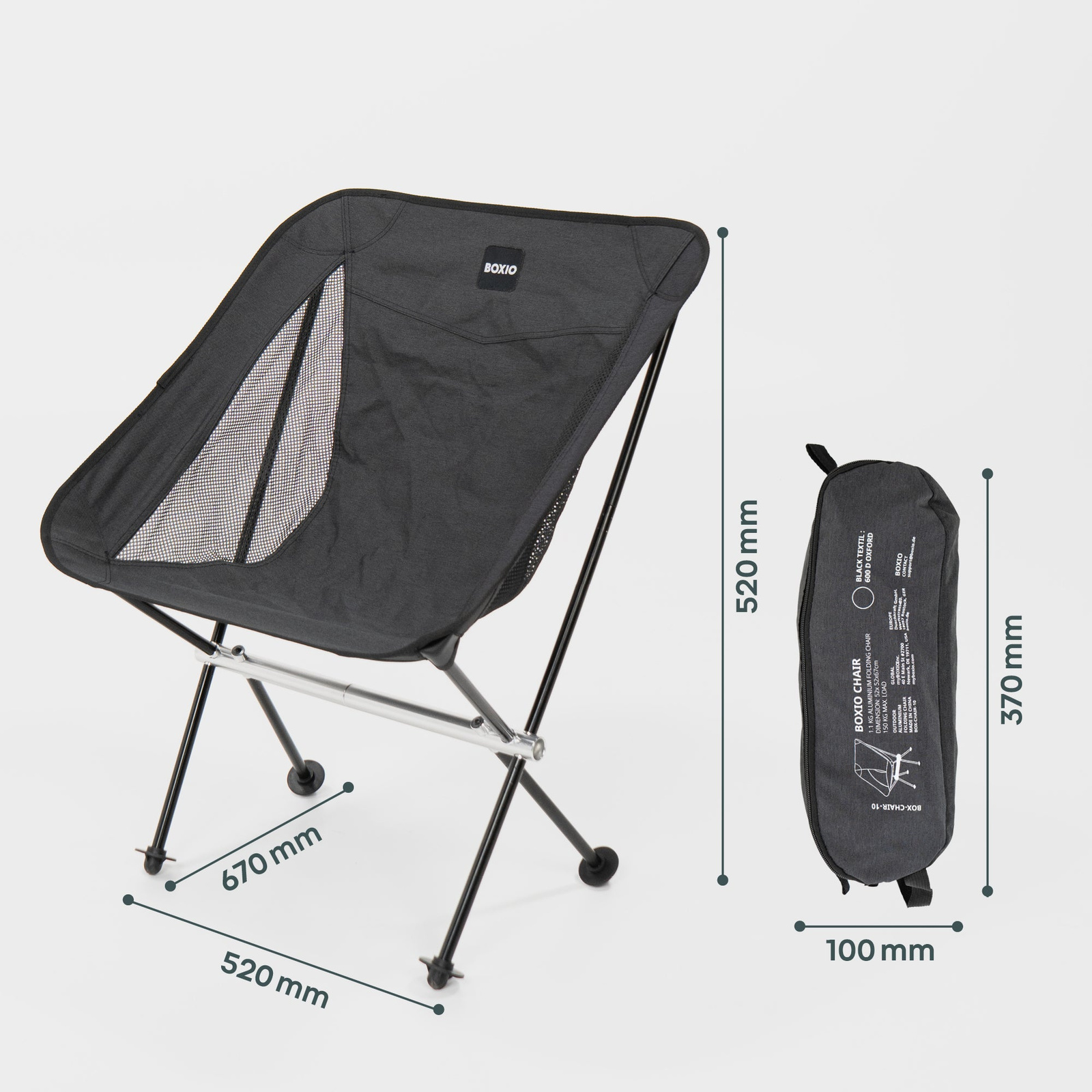 Ultralekkie krzesło kempingowe BOXIO CHAIR