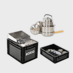 BOXIO COOK Max + - Zestaw do gotowania na kempingu z kuchenką gazową