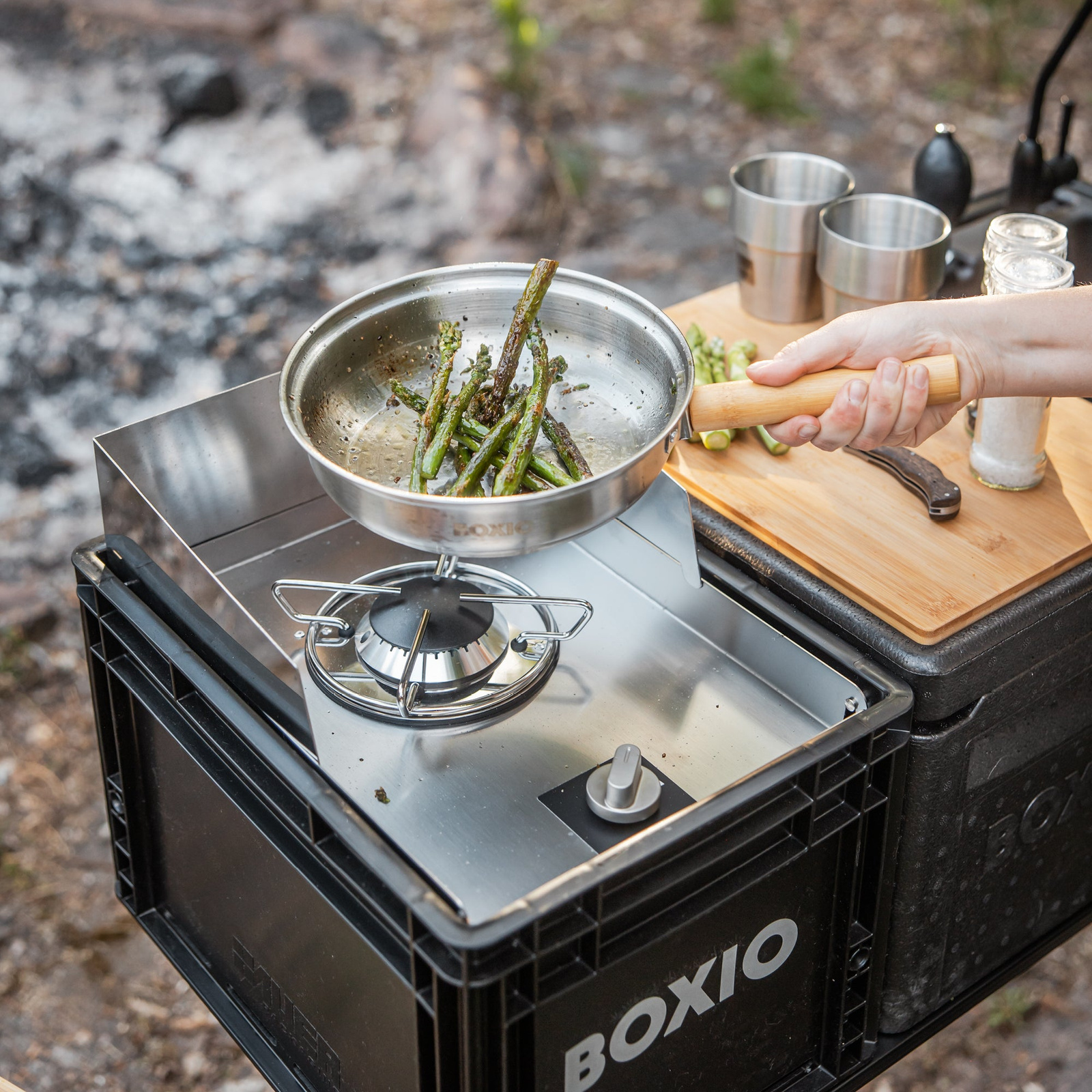 Zestaw BOXIO COOK MAX+ z kuchenką i naczyniami