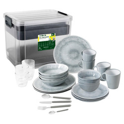 Brunner Pearl All Inclusive VIP - STONEtouch tableware set for 4, 40 pieces, with storage box, anti-slip
