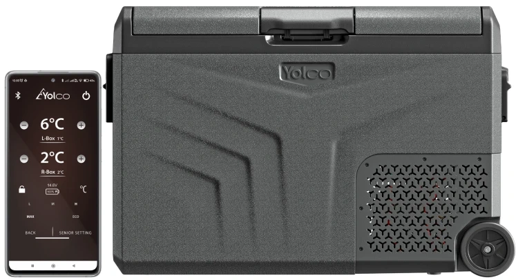 Yolco przenośna lodówka kompresorowa TCX50 50 l, dwustrefowa, Space Grey - gdzie się sprawdzi