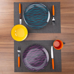 Talerz obiadowy melamina Gimex Grey Line jagodowy wytrzymały design