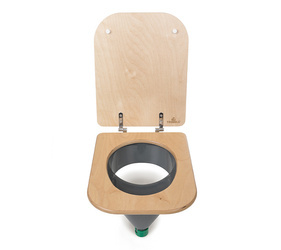 Composting toilet insert (grey) & toilet seat TROBOLO