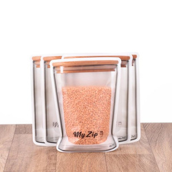 Woreczki strunowe na żywność MyZip M 650 ml zestaw 5 sztuk wielorazowe