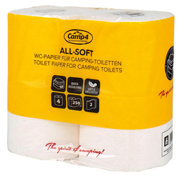Papier toaletowy All-Soft - 2-warstwowy - 250 listków na rolkę - 4 rolki