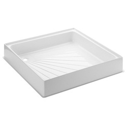 Risse Brodzik prysznicowy 60 x 60 cm ABS biały wylot 3/4" - łazienka kampera i przyczepy