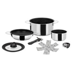Zestaw wysokiej jakości garnków ze stali nierdzewnej 5+1 Brunner