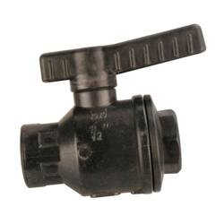 Zawór kulowy 1/2" czarny plastik 86g