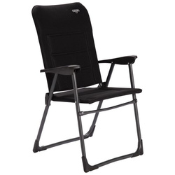 Krzesło turystyczne składane Crespo Air-Deluxe stabilne komfortowe czarne
