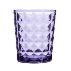 Nietypowa fasetowana szklanka w kolorze fioletowym Gimex
