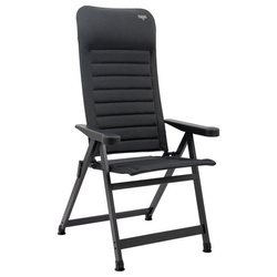 Krzesło kempingowe Crespo Air-Select szare, wysokie oparcie, regulowane