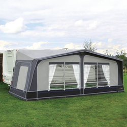 CAMPTECH Jade 12 caravan travel awning - circumference 925-950 cm, Camptex All Season, 4 windows, poles sold separately