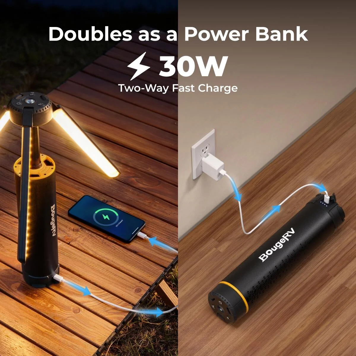 Lampa BougeRV jako powerbank 30 W