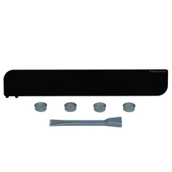 MagSpike magnetyczna listwa łazienkowa L+ 4 magnesy haczyki czarna