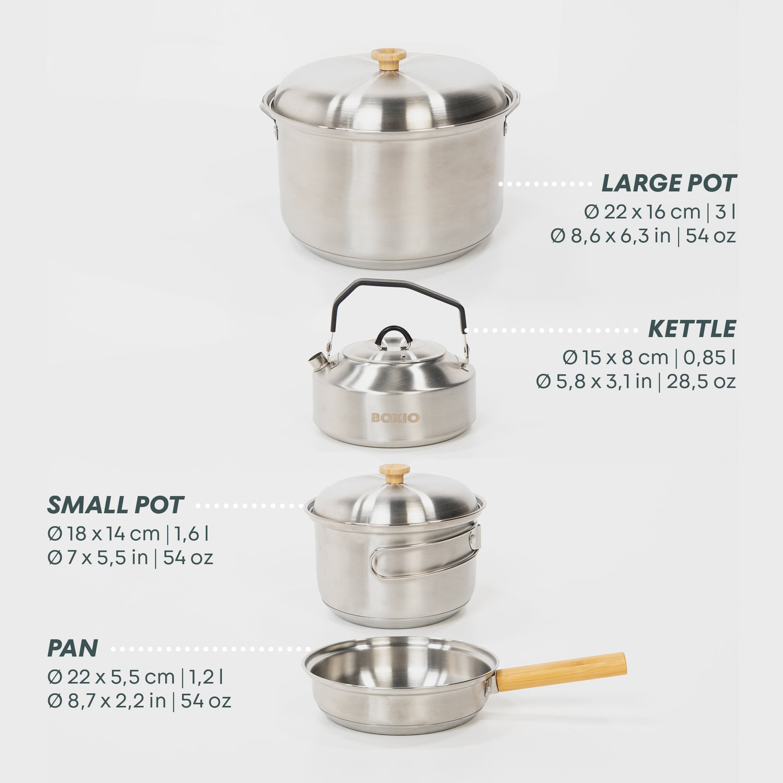 Zestaw BOXIO COOK PLUS z kuchenką i garnkami