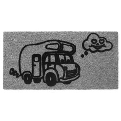 Wykładzina Derby Flock Szara 50x25cm Samochód kempingowy