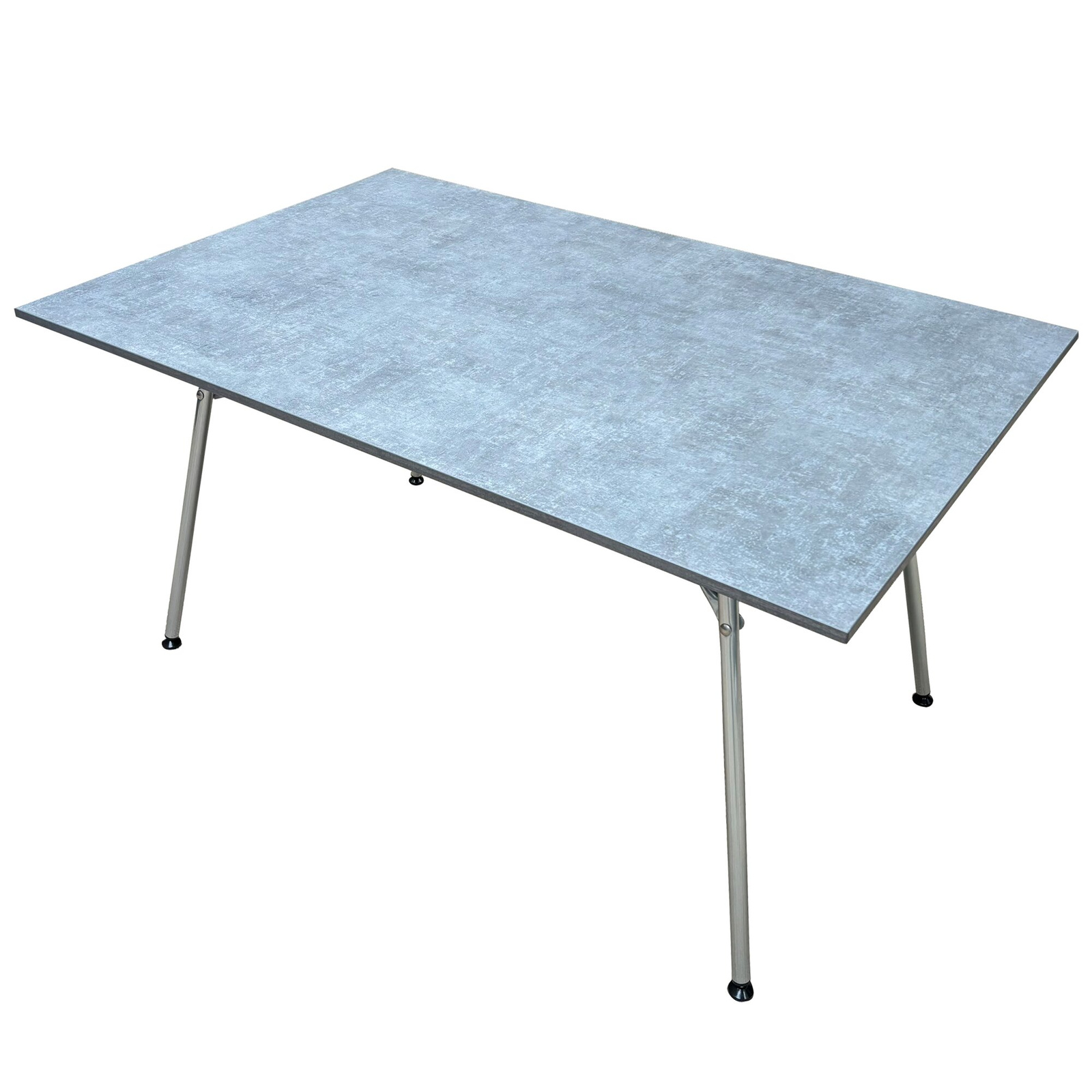 Isabella folding dining table 138 x 90 cm, grey top, steel legs