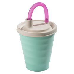 kubek do picia z pokrywką turkusowy 250ml TPE