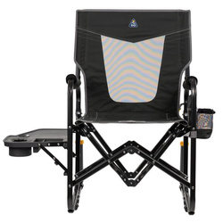 GCI Outdoor składany fotel bujany z bocznym stolikiem antracytowy