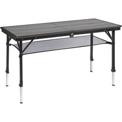 Brunner Dinemic Elùtop stół kempingowy składany 124 x 70 cm - aluminium, blat plaster miodu, regulacja wysokości 56-85 cm