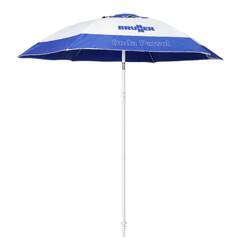 Biało niebieski solidny parasol plażowy Brunner